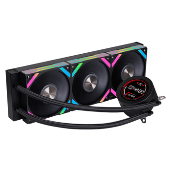 先马（SAMA）二代XW360D-PLUS 标配风扇黑色 一体式360水冷CPU散热器（2.8英寸LCD大圆屏）