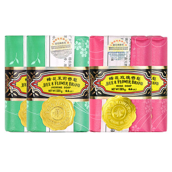 蜂花 香皂 茉莉皂125g*2块+玫瑰皂125G*2块 沐浴清洁滋润多用