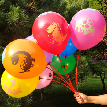 气球儿童卡通图案气球大号加厚多款多色可爱玩具汽球地推礼品批发恐龙