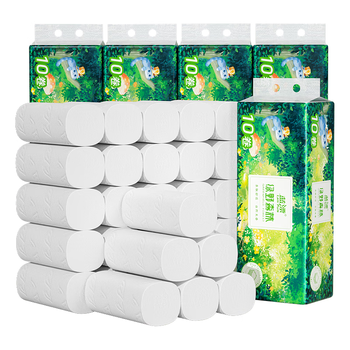 蓝漂 无芯卷纸5层5000克/50卷白色厕所加厚大卷卫生纸巾木浆冲水速溶
