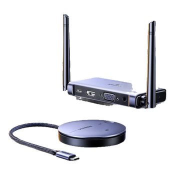 绿联Type-C无线投屏器4K高清HDMI同屏器适用手机笔记本电脑台式机接电视投影仪点对点50米传输器25375