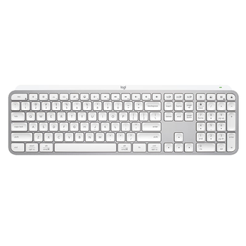 罗技（Logitech）大师系列 MX Keys S无线蓝牙键盘 超薄全尺寸 人体工学 智能背光 预设指令升级 带无线接收器 白色