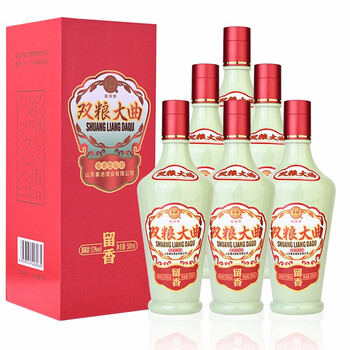 山东白酒秦池酒53度双粮大曲500ml龙琬酱香型白酒整箱6瓶装