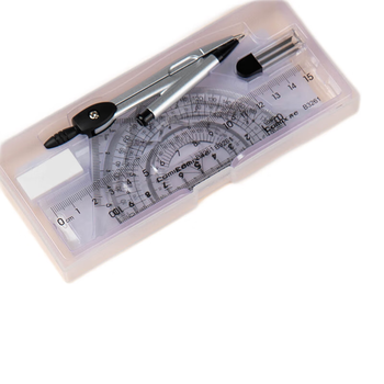 齐心（COMIX）圆规绘图套尺7件套学生考试套装开学必备（直尺+量角器+三角尺2把+圆规+橡皮+替换芯） B3261