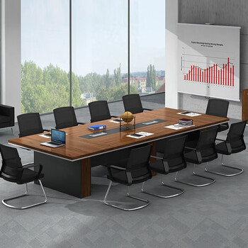 兰冉办公家具会议桌木质简约长桌条形接待培训桌博雅4.2米*1.2米