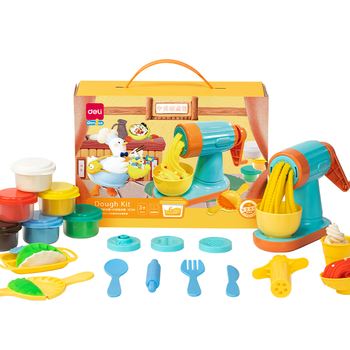 得力彩泥面条机套装 彩泥橡皮泥超轻粘土玩具男孩女孩手工DIY黏土儿童生日开学文具