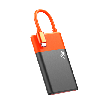 爱国者（aigo）2TB移动固态硬盘 (PSSD) S11 Type-c USB3.2 读速高达520MB/s 机线一体办公必备手机直连硬盘