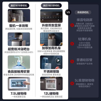 美的（Midea）茶吧机家用下置式水桶立式多功能饮水机