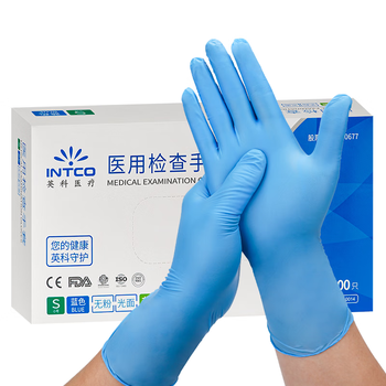 英科医疗（INTCO）一次性手套丁晴手套100只中码厨房家务耐用防护检查橡胶丁腈手套