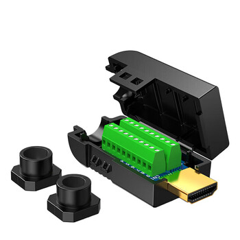 绿联 HDMI免焊接头模块插头 2.0高清线插头 DIY接线通用维修接线盒模块端子转接器 黑色80741