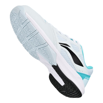李宁（LI-NING）羽毛球鞋男女款透气防滑耐磨专业比赛运动鞋 云瓷蓝/黑色 44 