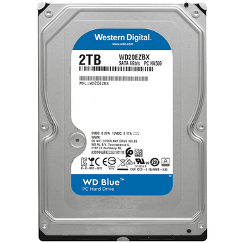 西部数据（WD）台式机械硬盘 WD Blue 西数蓝盘 2TB 7200转 256MB SATA 电脑硬盘 3.5英寸 WD20EZBX
