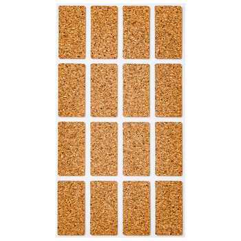 誉禾软木标签贴不干胶贴纸便签贴小尺寸厨房防水防油自粘式复古手账贴无痕学生姓名贴 6张小号96枚 5236