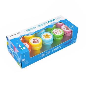 西玛（SIMAA）【开学必备】儿童印章 幼儿园玩具学生奖品老师鼓励卡通小印章礼物教学奖励印章 10个/盒 19894