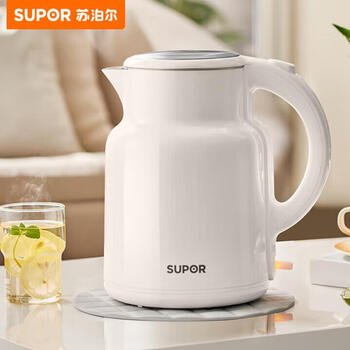 苏泊尔（SUPOR）电热水壶 316L不锈钢家用烧水壶热水壶 2L大容量热水瓶 双层保温防烫热水壶 高颜值水壶SW-20S86A
