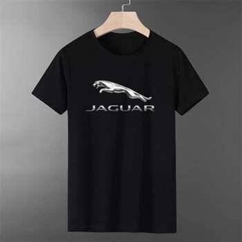 名车汽车标志衣服短袖t恤男女款法拉利汽车logo衣服棉1黑色捷豹2xl