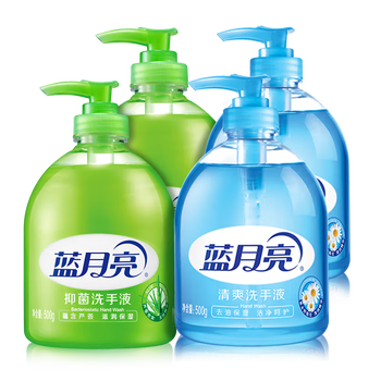 蓝月亮 洗手液 2瓶野菊花+2瓶芦荟 全泵头款 泡沫丰富洗手液 500g*4瓶装