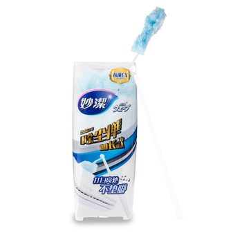 妙洁顶部清洁长款除尘掸 共2片替换头 鸡毛掸子静电