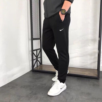 耐克（NIKE）男裤运动裤 春季新款休闲裤子束脚小脚长裤透气卫裤 716831-010/黑色加绒/商家力荐 XL(180/84A)