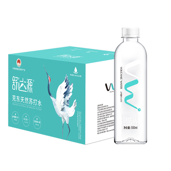 舒达源 克东天然苏打水京东自营500ml*24瓶 高端弱碱性饮用水整箱装