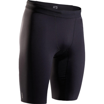 迪卡侬运动短裤男春速干透气紧身裤五分紧身裤(黑色)M-4044134