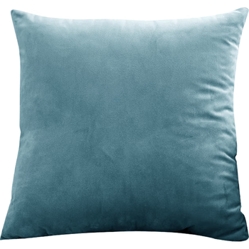La Torretta 抱枕靠垫 办公室腰枕靠枕床头简约可拆洗纯色天鹅绒沙发垫 蓝