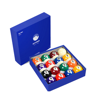 威仕顿4A台球子 黑八花式桌球子标准台球桌配件十六彩57MM水晶球