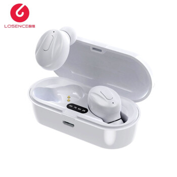 路信 losence G135.0真无线蓝牙耳机 迷你隐形运动跑步商务入耳式耳机超小双耳 苹果/安卓手机通用 白色