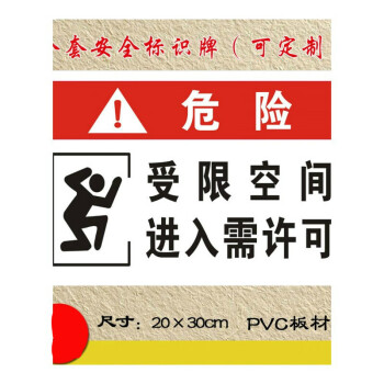 空间未经许可不得入内安全标识牌警示牌车间标志告示牌 有限空间23