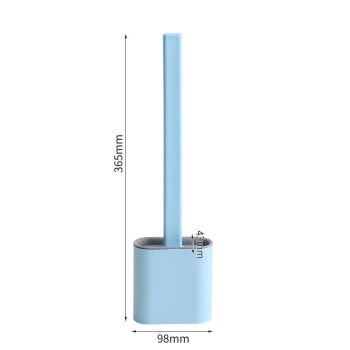 挂壁式硅胶马桶刷子多功能马桶刷厕所刷子无死角马桶家用清洁神器蓝色