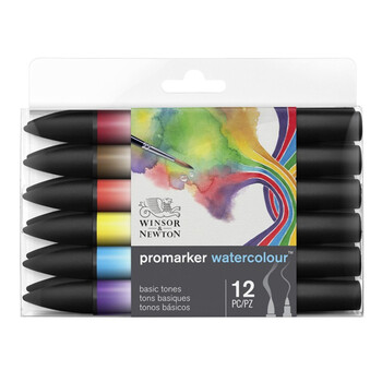 温莎牛顿【弗洛伊德同品牌】双头马克笔水彩马克笔套套12色