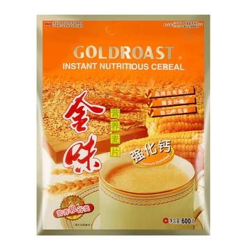 金味强化钙麦片600g（30g*20袋）营养早餐冲饮谷物 即食燕麦片