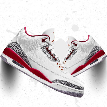 jordan 3 aj3休闲运动舒适男鞋减震篮球鞋 ct8532-126 白酒红 红雀 45