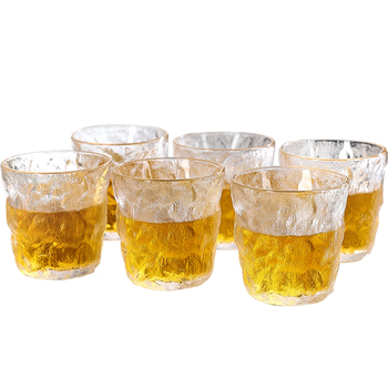品维冰川杯6只装玻璃杯水杯套装茶杯牛奶杯果汁杯啤酒杯 310ml