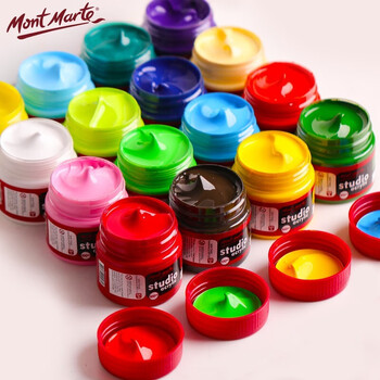 蒙玛特（MontMarte）丙烯颜料6色100ml丙烯画颜料金属色防水颜料VSX-MSCH11×6sTZ2美育工具