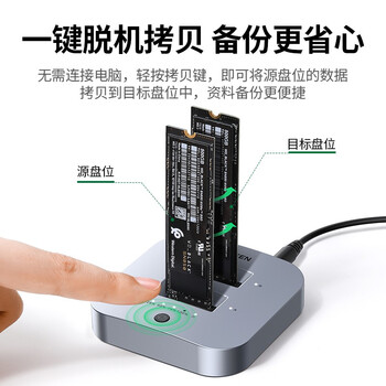 绿联M.2 NVMe硬盘盒底座 Type-C3.1适用笔记本台式电脑接口双盘位外置固态移动硬盘盒子对拷脱机拷贝机 绿联M.2 NVMe硬盘盒底座 Type-C3.1适用笔记本台式电脑接口双盘位外置固态移动硬盘盒子对拷脱机拷贝机