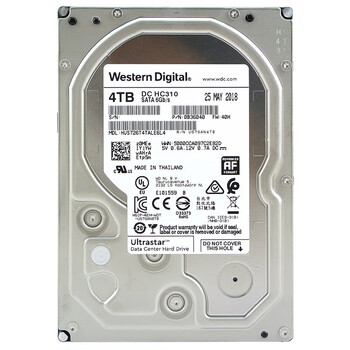 西部数据（Western Digital）机械硬盘 4TB SATA 6Gb/s 7200转256M 企业级空气硬盘(HUS726T4TALE6L4) 