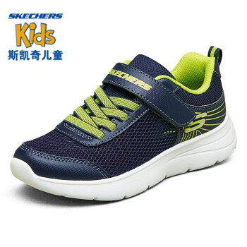 skechers斯凯奇童鞋儿童中大男童魔术贴休闲透气运动鞋潮 411011l nvl