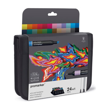 温莎牛顿【弗洛伊德同品牌】双头马克笔专业绘图马克笔艺术套24色