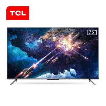 tcl 75v8 75英寸液晶电视机 4k超高清 防蓝光护眼 超薄金属机身 全面
