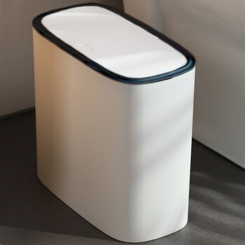 雯萱按压翻盖垃圾桶10L卫生间厨房防臭客厅卧室带盖