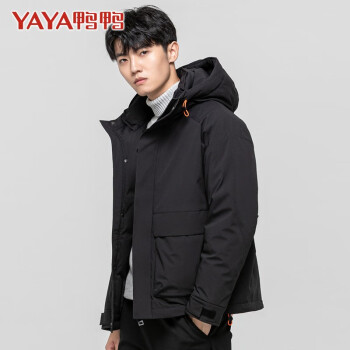 鸭鸭yaya羽绒服男短款2021年冬季时尚韩版潮流鸭绒保暖工装上衣外套潮