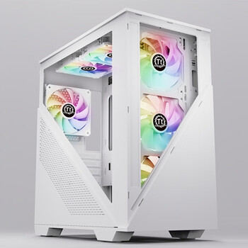 Thermaltake（Tt）枭龙 12 ARGB 雪白版 机箱风扇（ARGB风扇*3/集线器*1/主板同步/减震设计/PWM智能温控）
