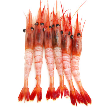 魃鲜北极甜虾俄罗斯特大3l即食海鲜带籽日本料理甜虾刺身食材1000g
