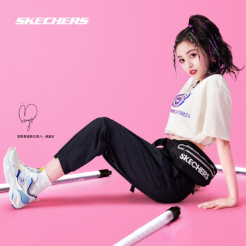 【吴宣仪同款】skechers斯凯奇2021年 女子百搭老爹鞋网面舒适透气