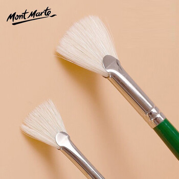 【全网低价】蒙玛特(Mont Marte)画笔2支装 扇形笔水粉笔水彩油画丙烯颜料画画笔套装 猪鬃美术绘画笔SX-MCG90091A-92A美术写生