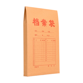 泰档档案袋牛皮纸加厚文件袋a4标书合同资料袋票据收纳袋175g底宽2.8CM【10个】TA02102