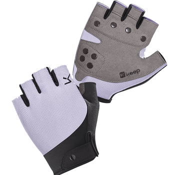 Keep健身手套男女运动手套骑行单杠引体向上训练撸铁防滑护掌 紫灰 M