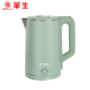 华生（Wahson）热水壶烧水壶电水壶 1.8L大容量速热 1800W快速沸腾 超大容量 家用开水壶 双层防烫 WS-113 绿色