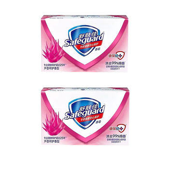 舒肤佳芦荟呵护香型香皂100克*2盒 温和清洁滋润肌肤